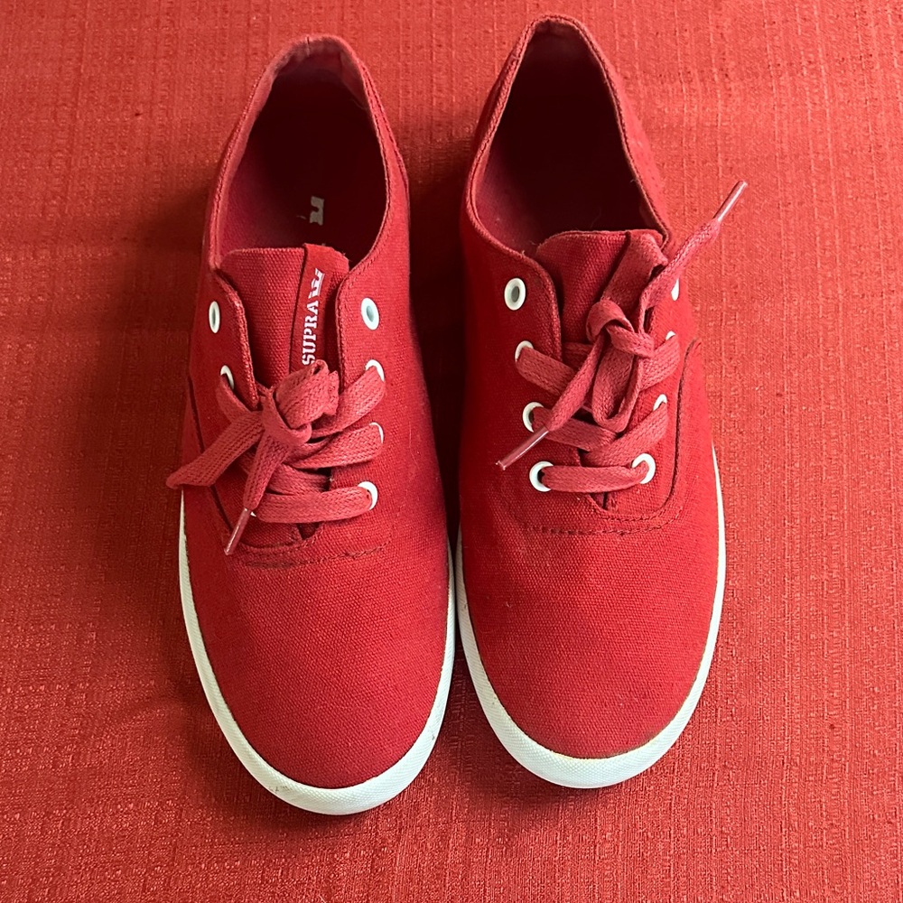 Supra Men's (unisex) Vibrant Red Athletic Shoes